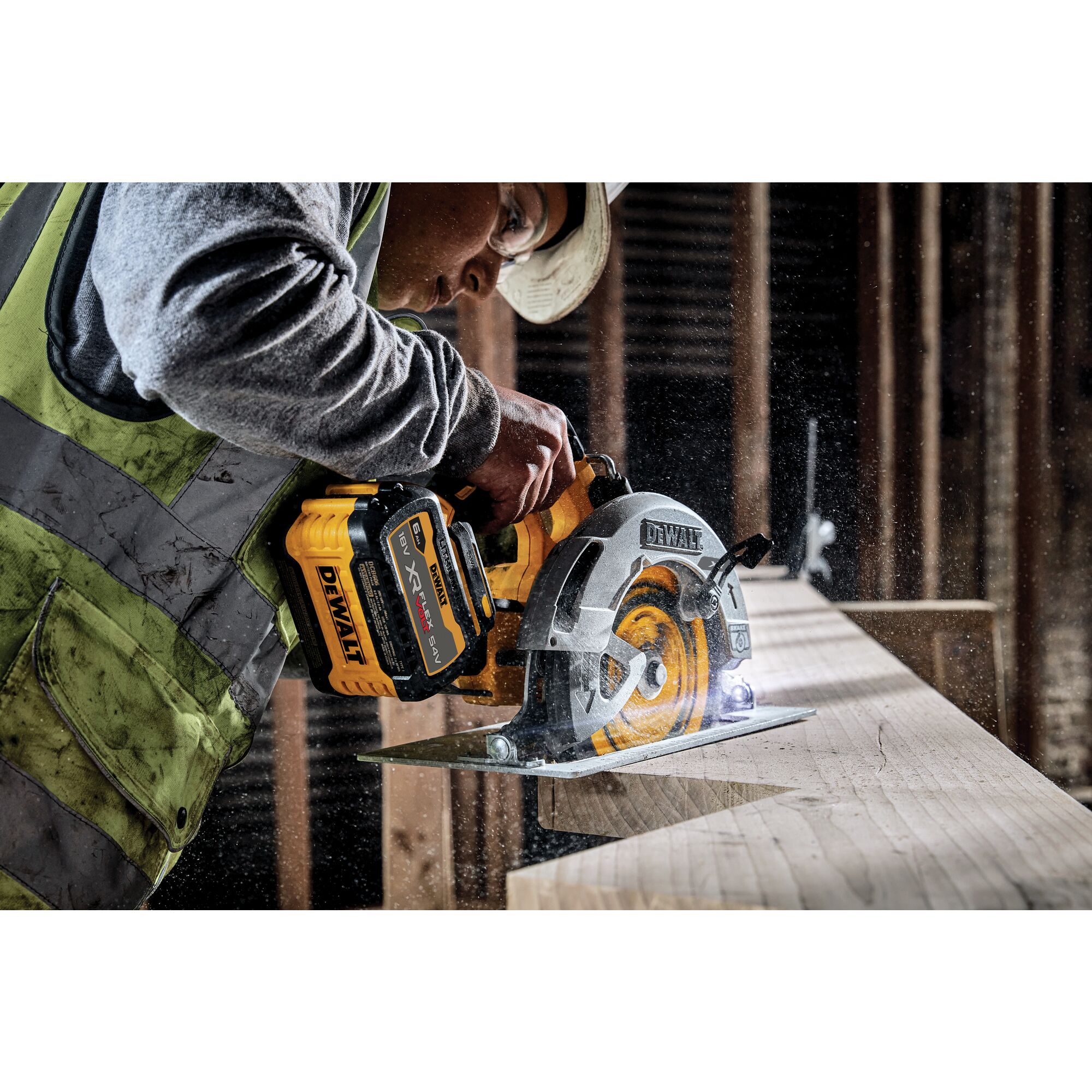 18V XR 184mm Circular Saw With FLEXVOLT ADVANTAGE 1 X 6Ah DEWALT