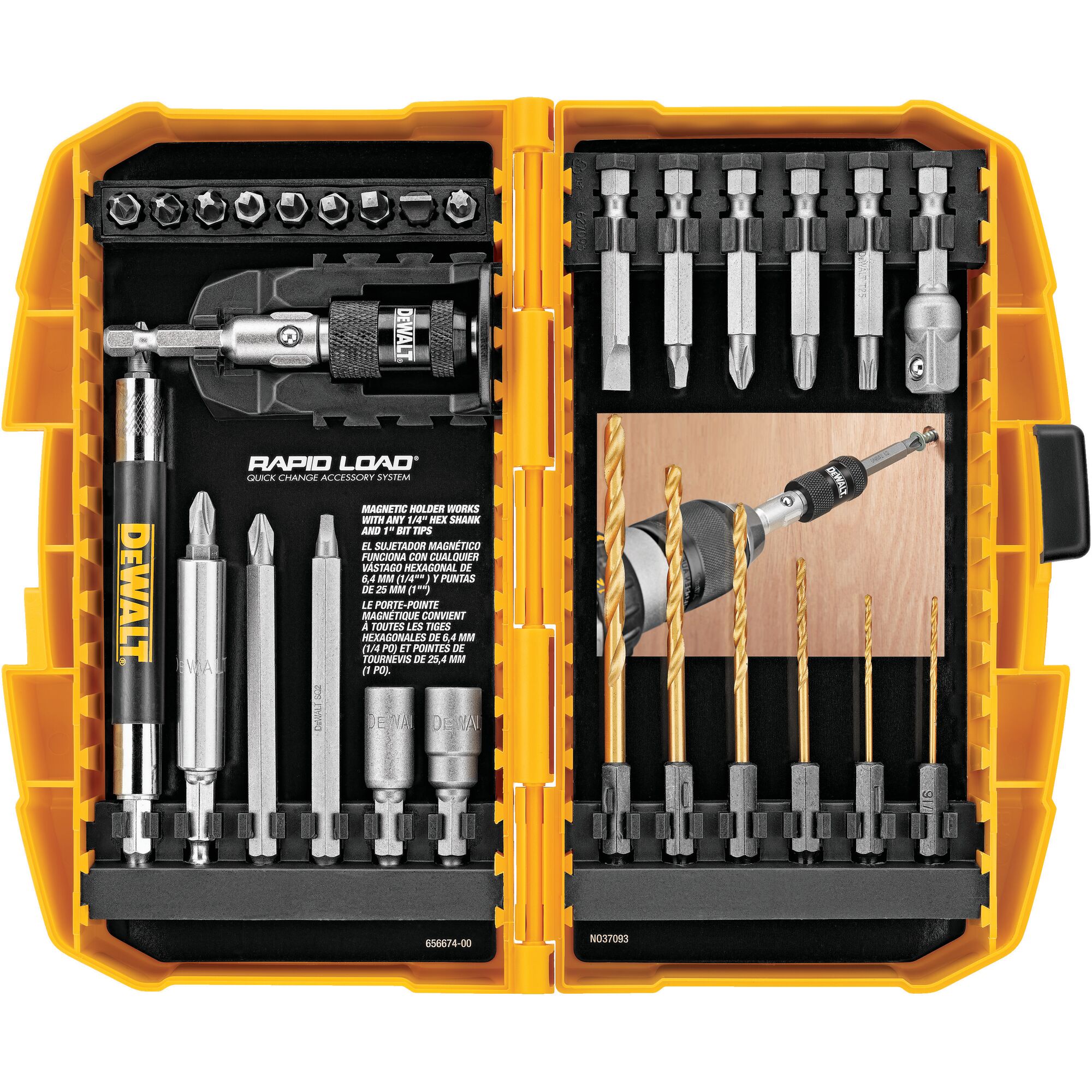 RAPID LOAD 30 PIECE DRILL DRIVE SCREWDRIVING SET WITH TOUGH CASE