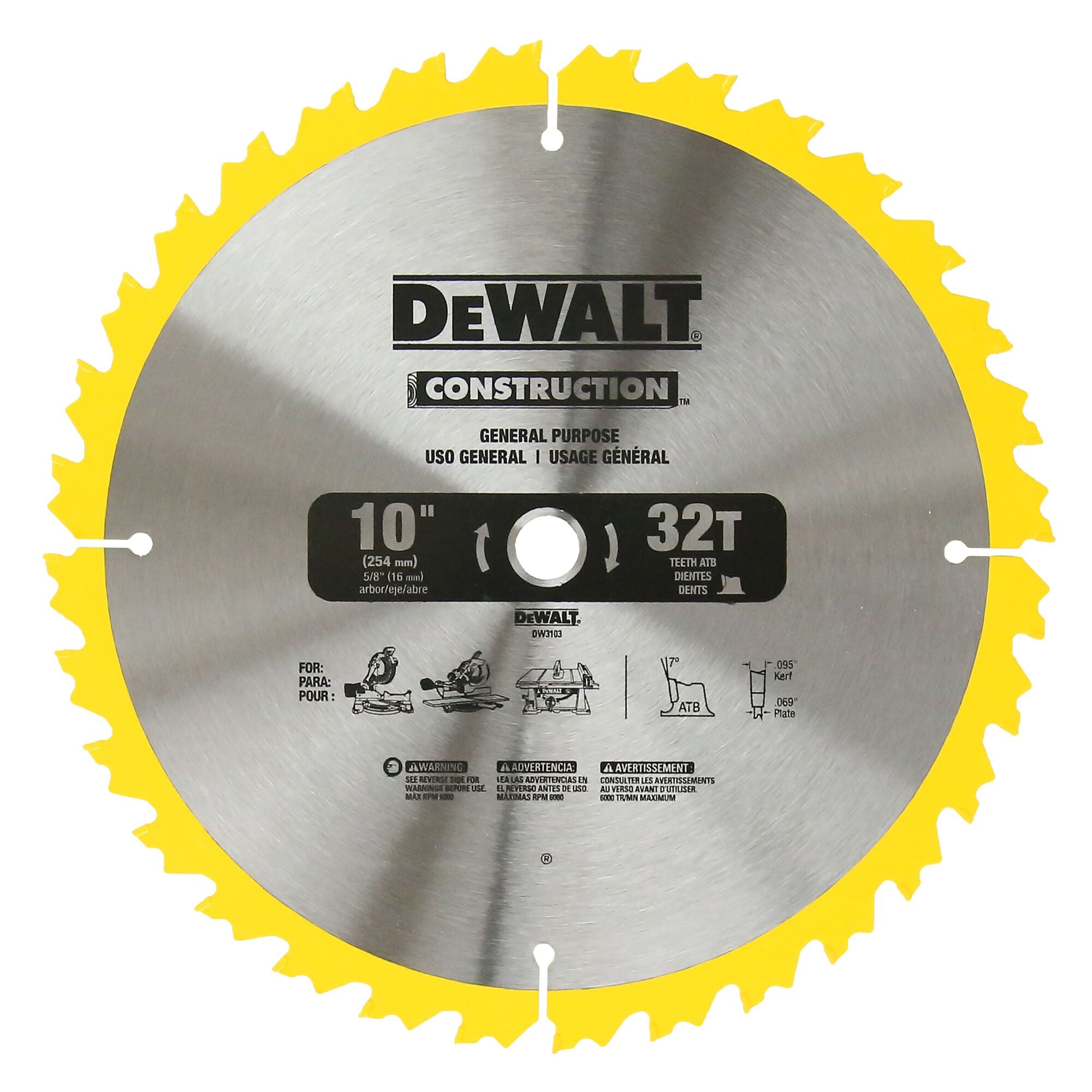 CONSTRUCTION CIRCULAR SAW BLADE COMBO PACK 254MM X 32/60T (16MM